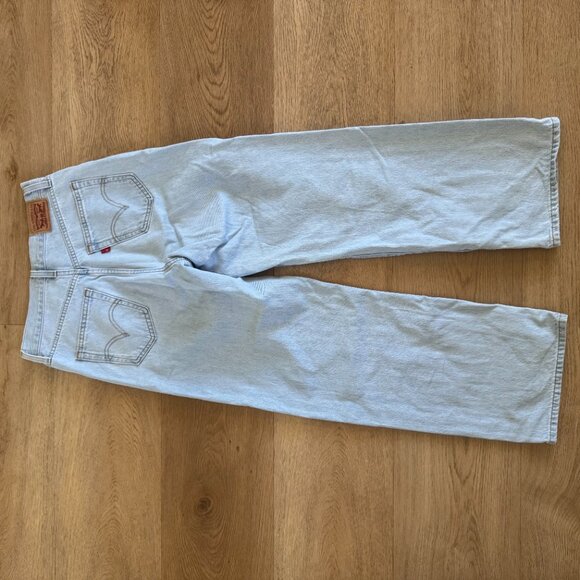 Levis High Waisted Straight Jeans 28 Light Wash Cotton - Picture 3 of 6